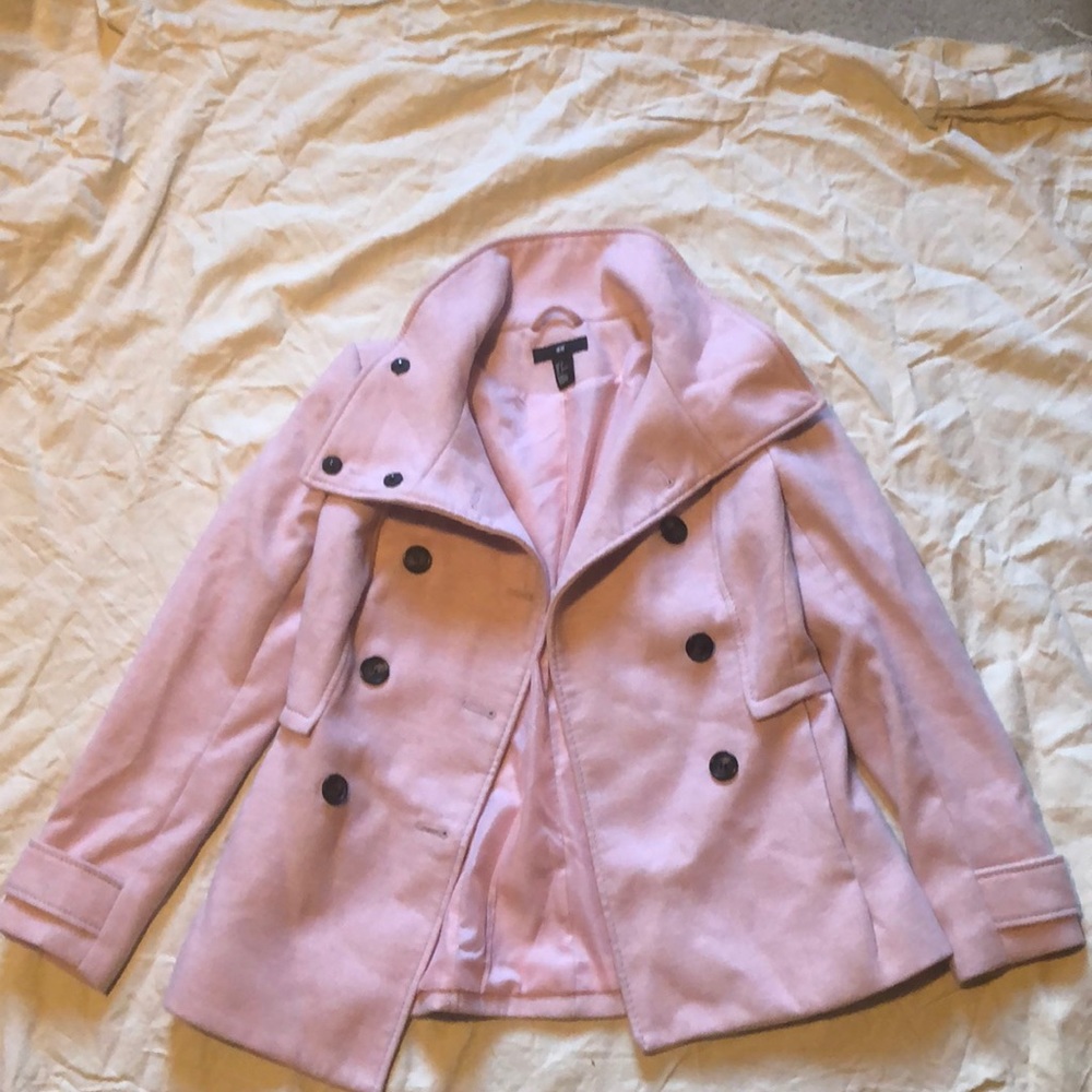 H&M Fall/Winter Pink Double Breasted Coat